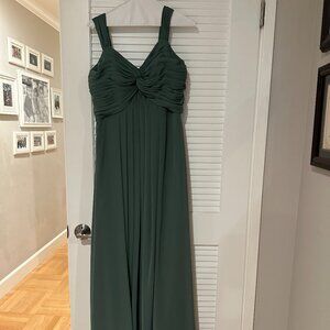 Azazie Chiffon Bridesmaid / Formal Dress – Eucalyptus Green – Size A10 (Hemmed)